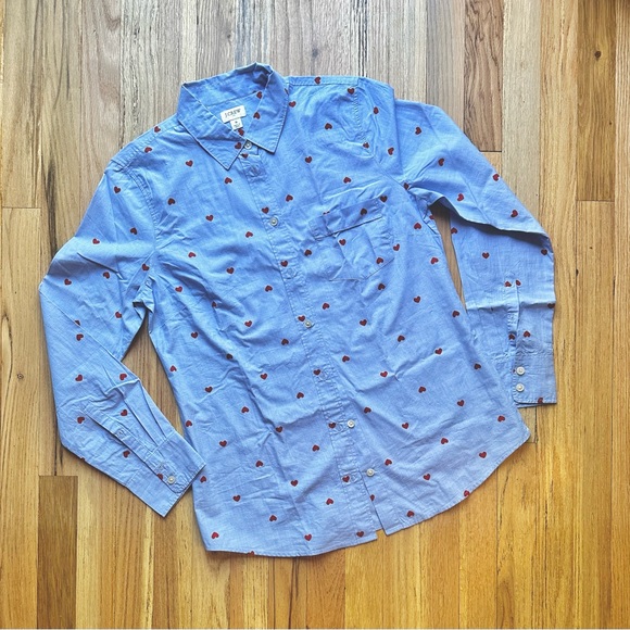 Lightweight cotton denim J Crew blouse, like new - Picture 2 of 2